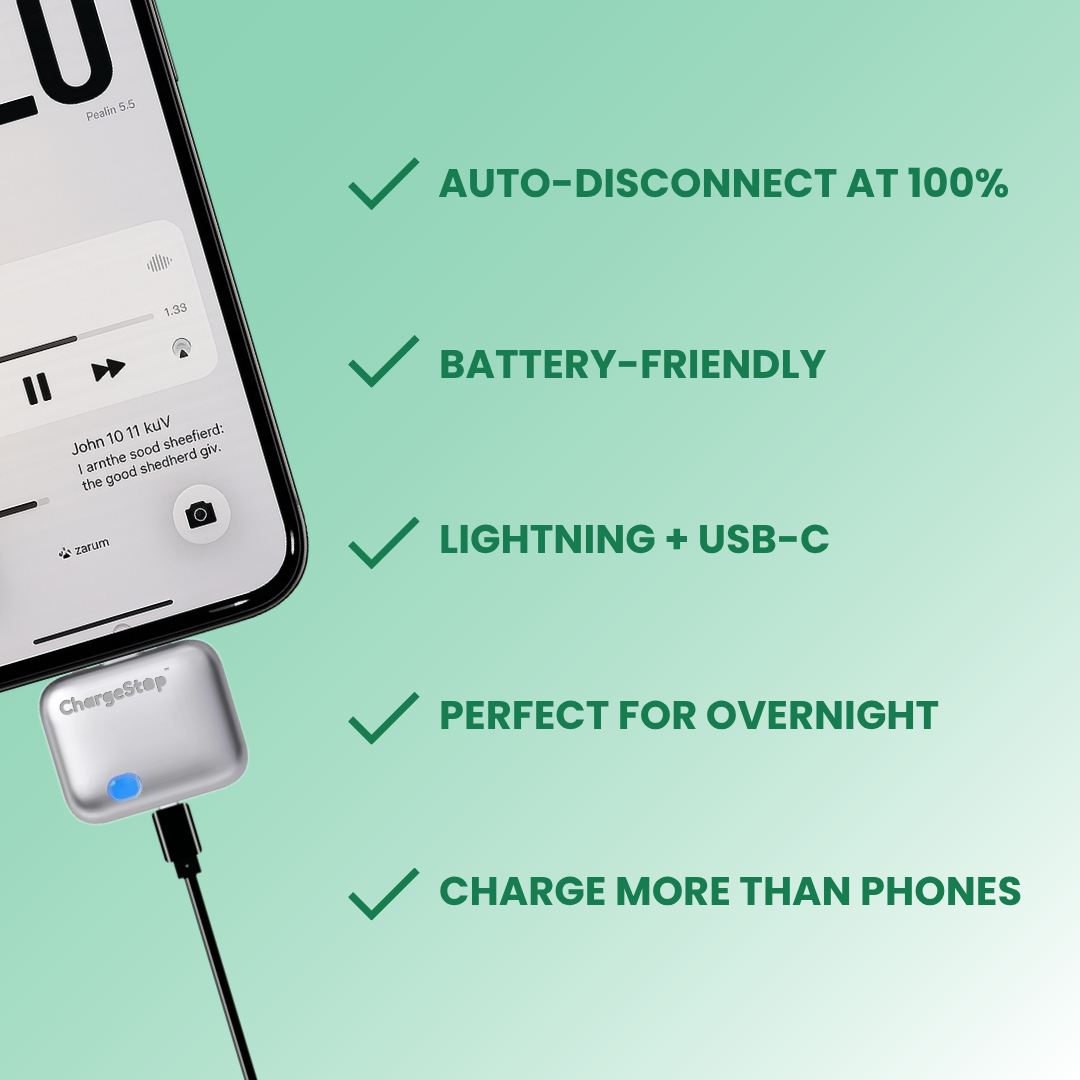 ChargeStop™ — Auto-Ejects When Your Device Reaches 100%