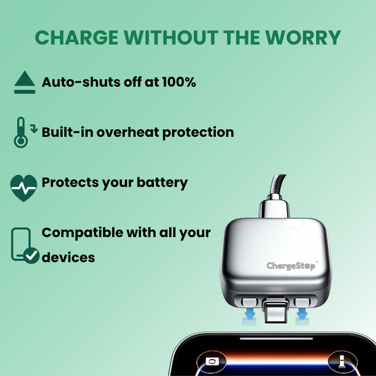ChargeStop™ — Auto-Ejects When Your Device Reaches 100%
