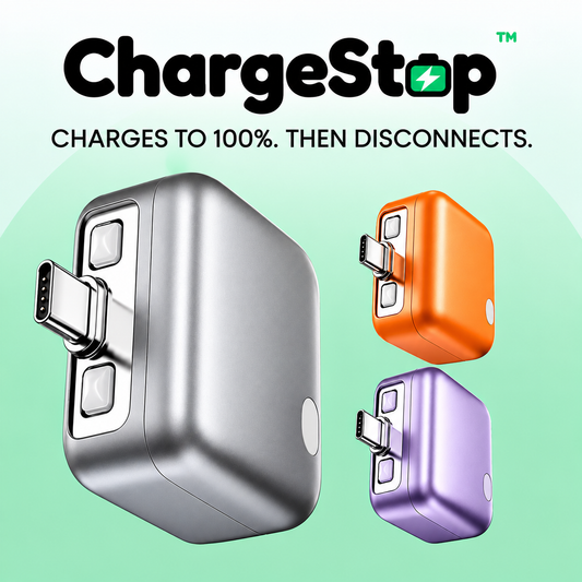 ChargeStop™ — Auto-Ejects When Your Device Reaches 100%