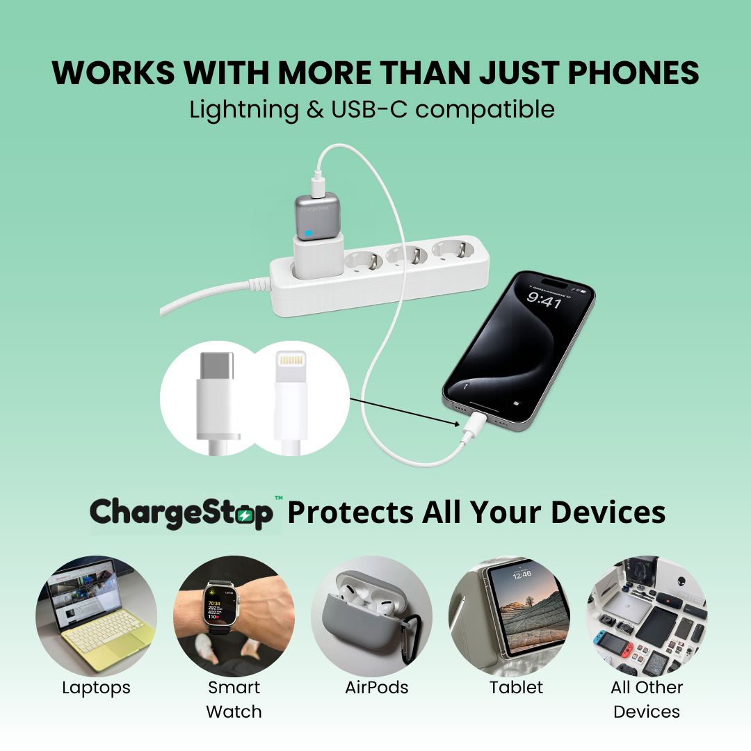ChargeStop™ — Auto-Ejects When Your Device Reaches 100%