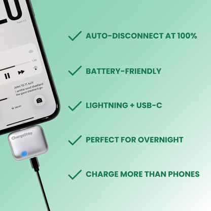 ChargeStop™ — Auto-Ejects When Your Device Reaches 100%